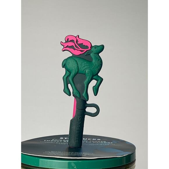 Starbucks 2024 Holiday Reindeer Cold Cup Peacock Collection NWT - Picture 3 of 7